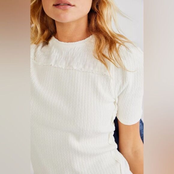Free People Red Delicious Tee In Ivory - Picture 2 of 5